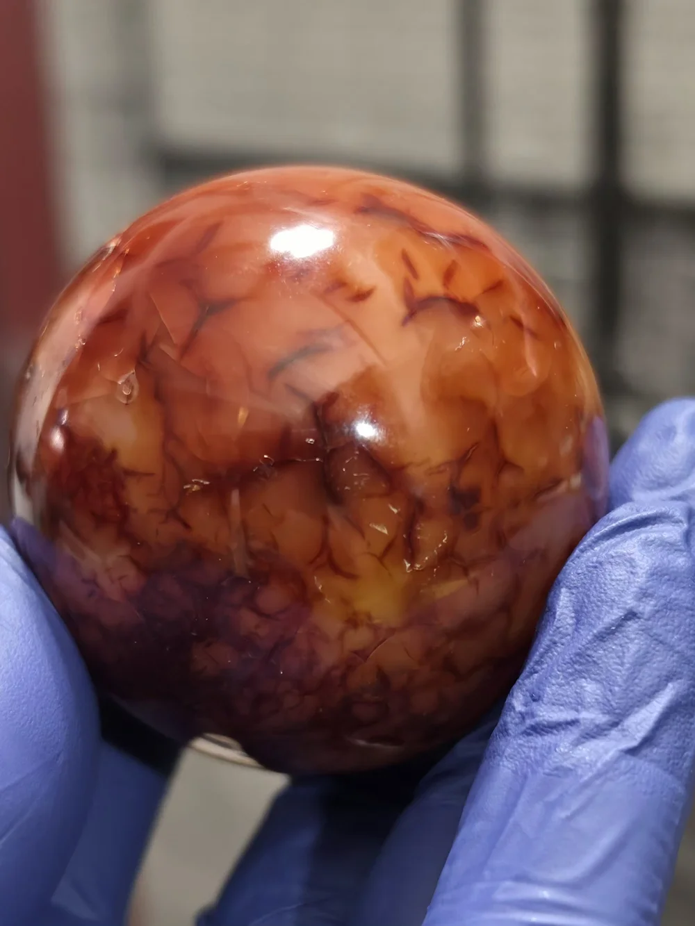 Red Carnelian Sphere -216g